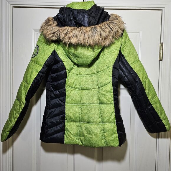 Girl’s COOGI AUSTRALIA WINTER Puffer Jacket COAT SIZE 14-16 Lime Green - Picture 2 of 12